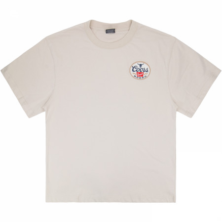 Coors Rodeo Western Range Front and Back Print T-Shirt with Patches