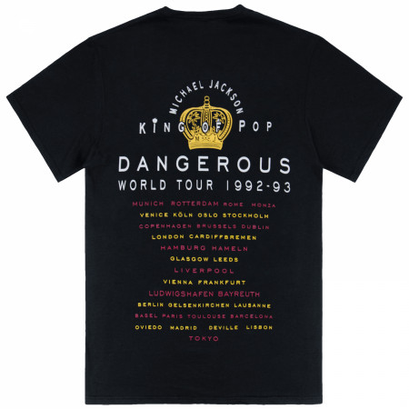Michael Jackson Dangerous World Tour Front and Back Print T-Shirt