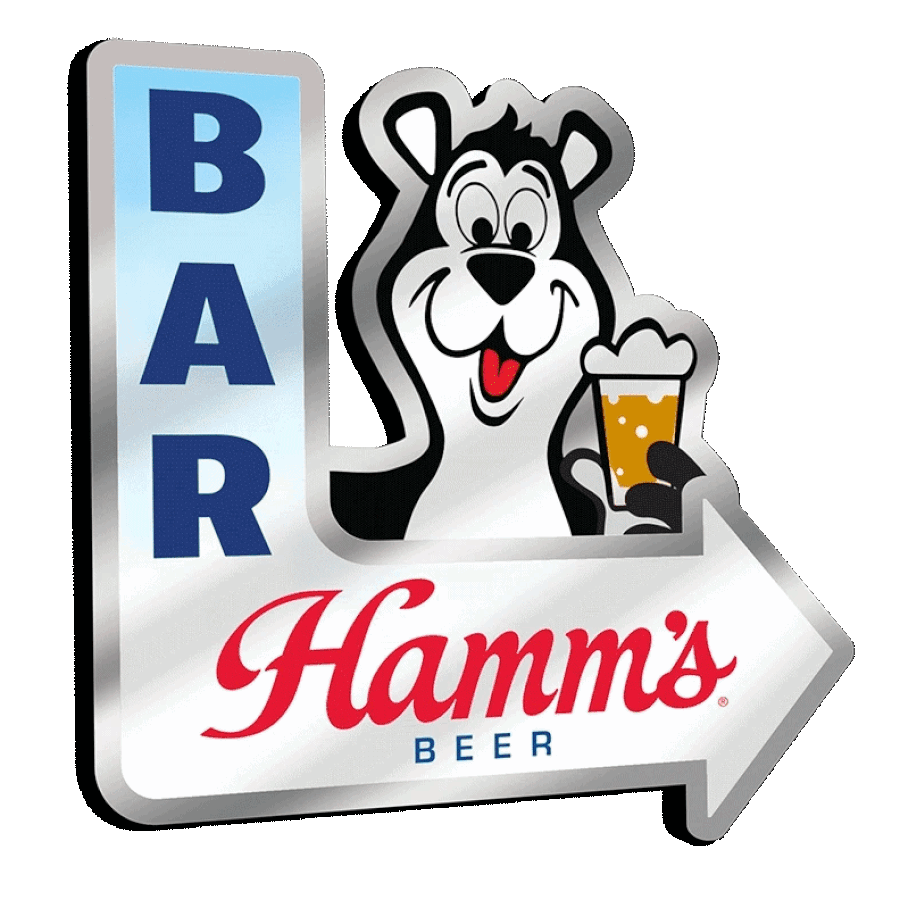 Hamm's Beer Bear with Bar Arrow Infinity Light