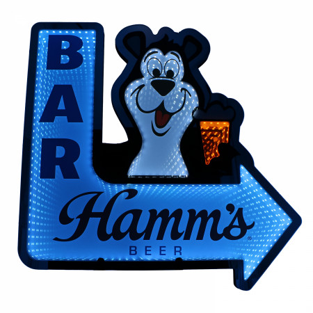 Hamm's Beer Bear with Bar Arrow Infinity Light