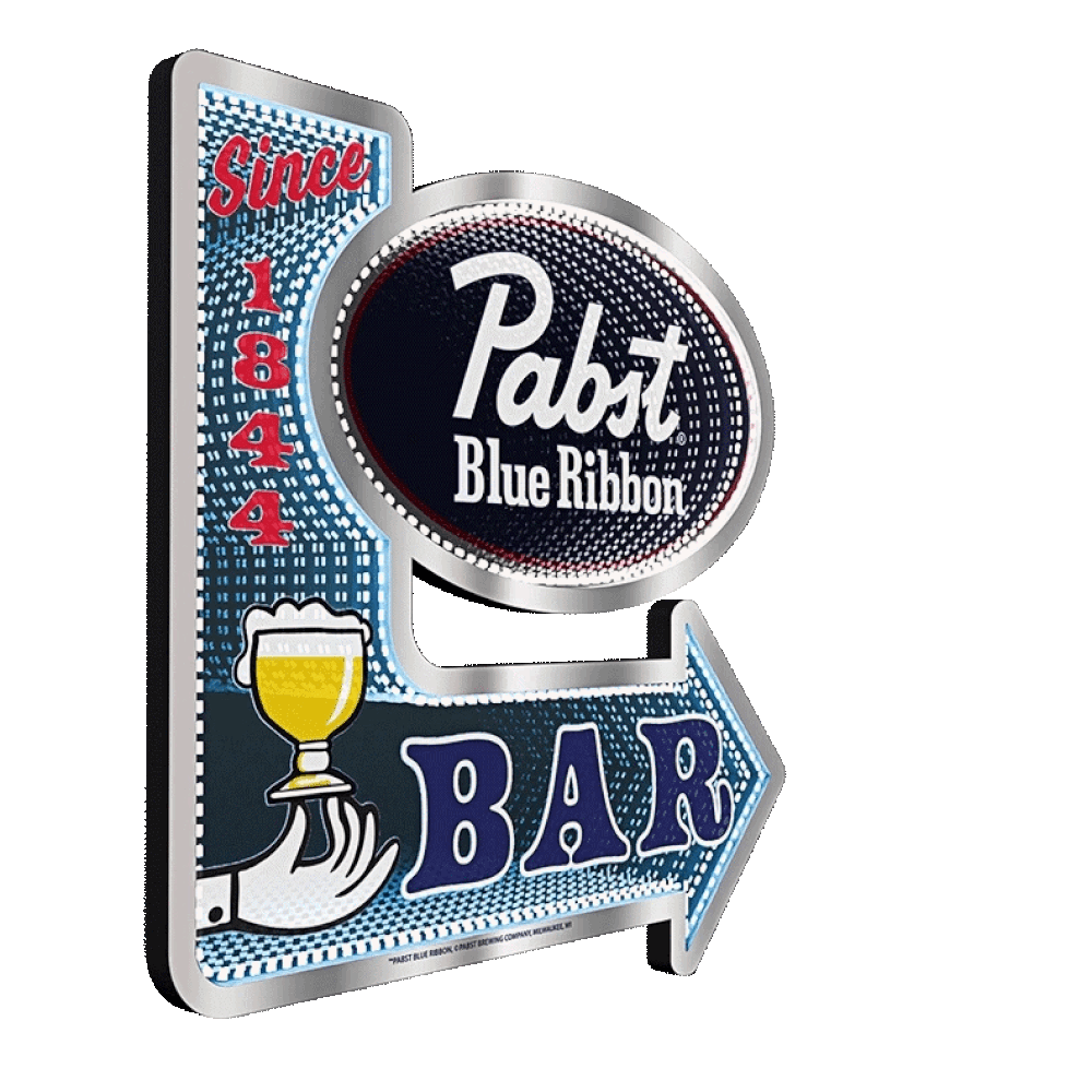 Pabst Blue Ribbon Since 1844 Bar Arrow Infinity Light