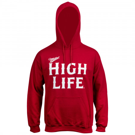 Miller High Life Text Logo Red Hoodie