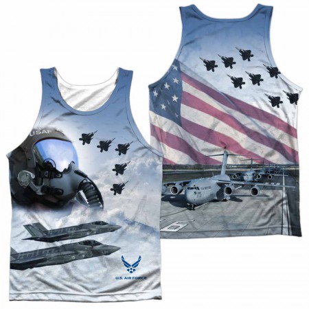 Air Force Pilot WHITE Sublimation Tank Top