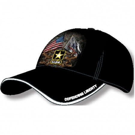 US Army Flags Black Baseball Hat