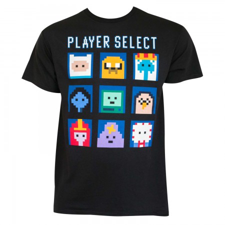 Adventure Time Men's Black Player Select T-Shirt