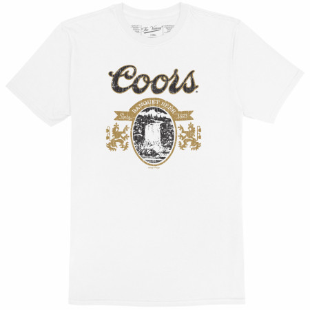 Coors Mountain Logo Rocky's Distressed White T-Shirt