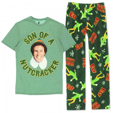 Elf Green Pajama Pants And Shirt Set