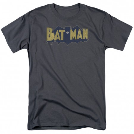 Batman Vintage Splatter Logo Men's Grey T-Shirt