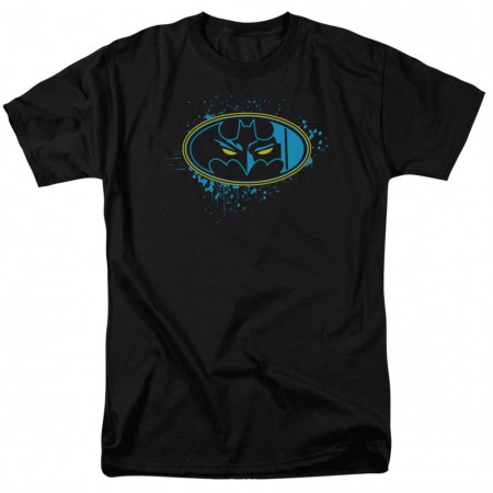 Batman Eyes In The Dark Logo Men's Black T-Shirt
