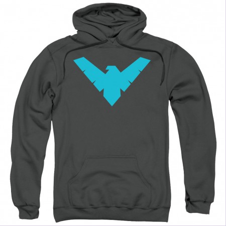 Batman Nightwing Logo Gray Pullover Hoodie