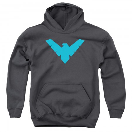 Nightwing Logo Grey Youth Hoodie