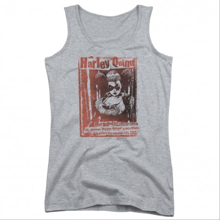 Batman Harley Dr. Quinn Gray Juniors Tank Top