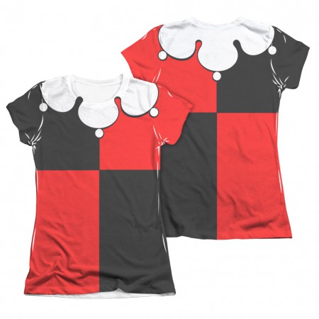 Batman Harley Quinn Two-Sided Costume Sublimation Red T-Shirt
