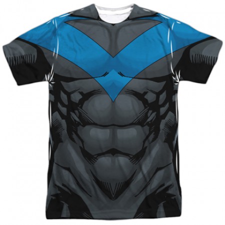 Nightwing Men's Sublimated Front and Back Print Costume Tee