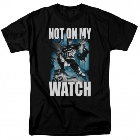 Batman Not On My Watch Comic Men's Black T-Shirt
