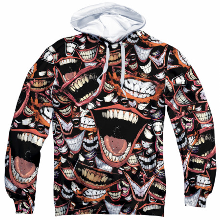 Joker Psycho Smiles All Over Men's Hoodie