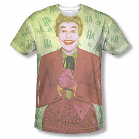 Batman Men's Green Classic TV Joker Sublimation T-Shirt