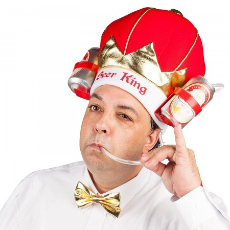 Beer King Drinking Hat