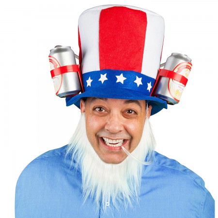 Uncle Sam Beer Drinking Hat