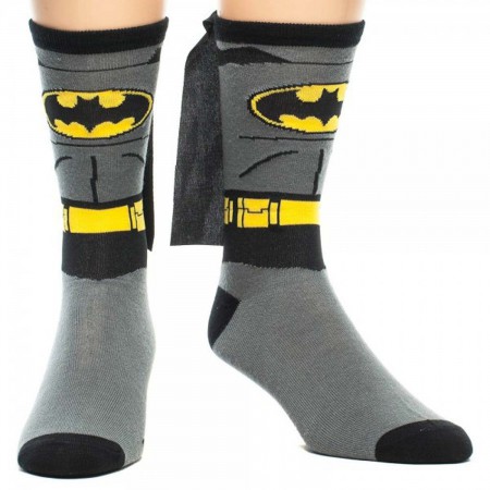Batman Black And Yellow Men's Cape Socks