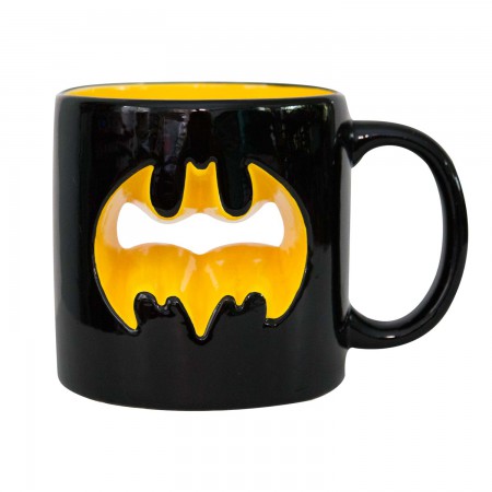 Batman Cutout Logo Black Mug