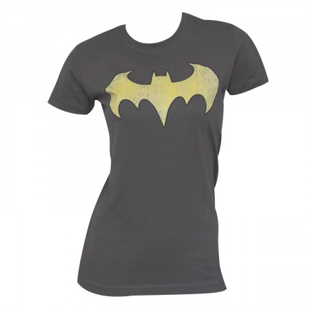 Batman Logo Women's Grey T-Shirt