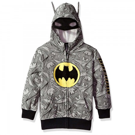 Batman Grey Big Boys Costume Hoodie