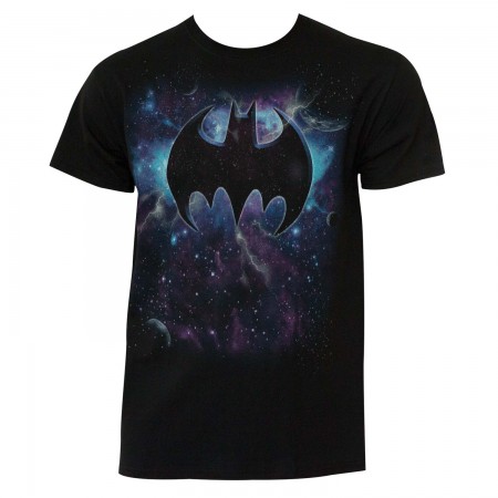 Batman Men's Black Space Logo T-Shirt