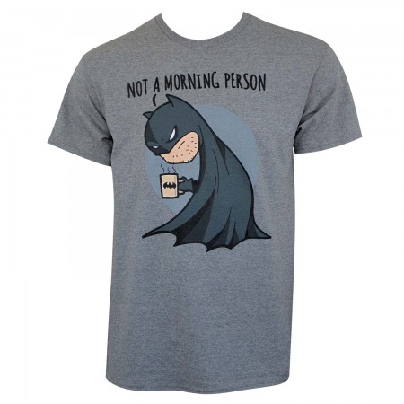 Batman Men's Grey Not A Morning Person T-Shirt