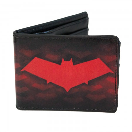 Batman Bi-Fold Red Logo Wallet