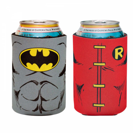 DC Batman And Robin Can Cooler 2 Pack