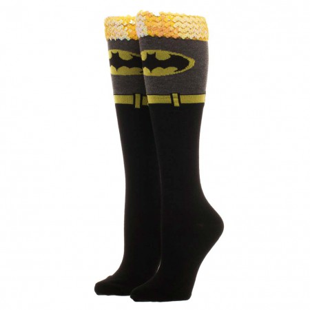 Batman Women's Sequin Knee High Socks