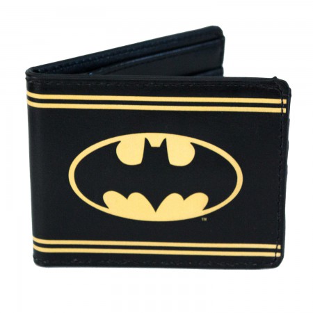 Batman Bi-Fold Black Striped Wallet