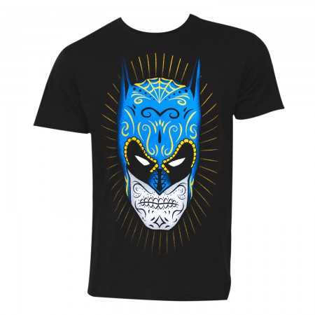 Batman Sugar Skull Men's Black T-Shirt