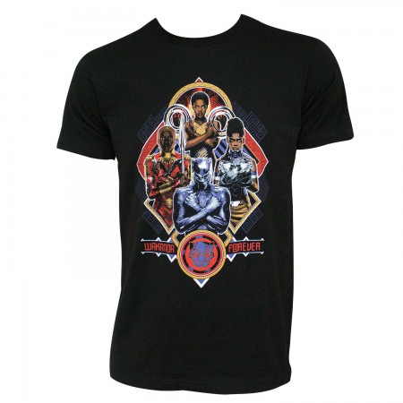 Black Panther Men's Wakanda Forever Women Salute Black T-Shirt