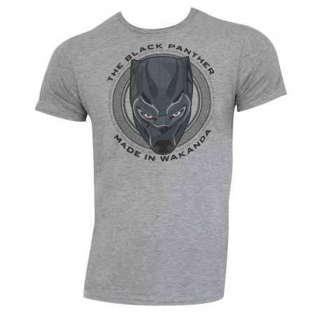 Black Panther Men's Grey Made In Wakanda T-Shirt