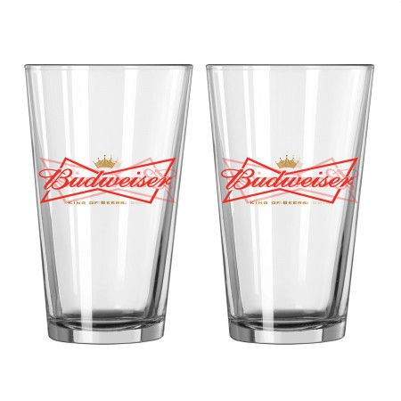 Budweiser 2 Pack Pint Glasses
