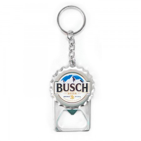 Busch Bottle Cap Bottle Opener Keychain