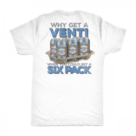 Busch Latte Venti White Six-Pack Tee Shirt