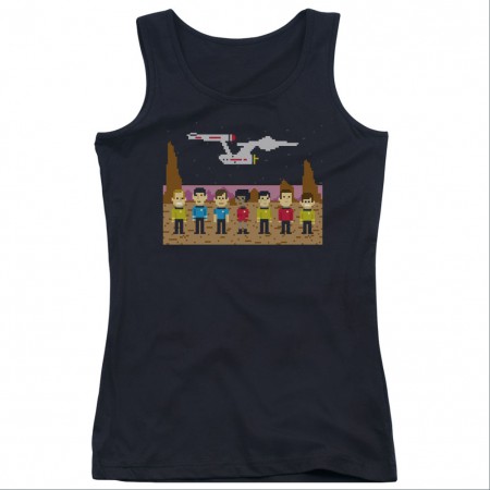 Star Trek Trexel Crew TOS Black Juniors Tank Top