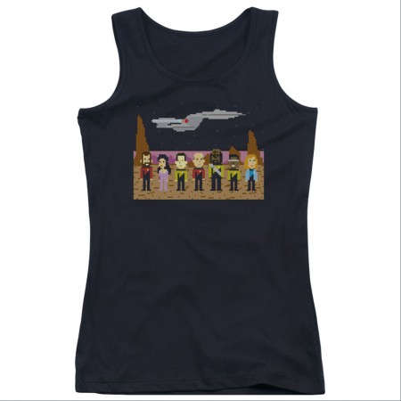 Star Trek TNG Trexel Crew Black Juniors Tank Top