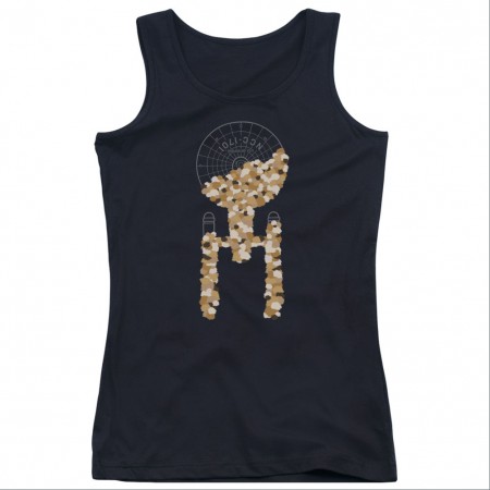 Star Trek Tribble Takeover Black Juniors Tank Top
