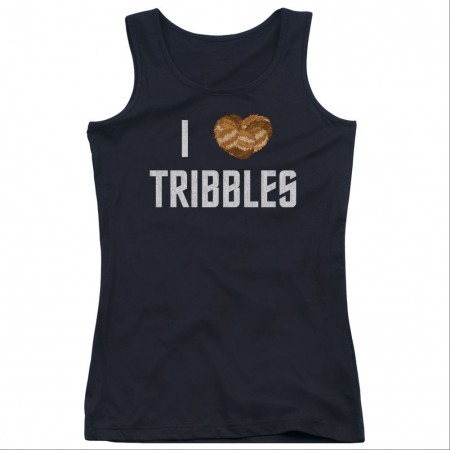 Star Trek I Heart Tribbles Black Juniors Tank Top