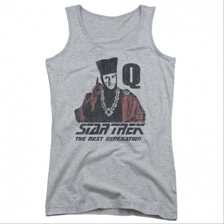 Star Trek Q Point Gray Juniors Tank Top