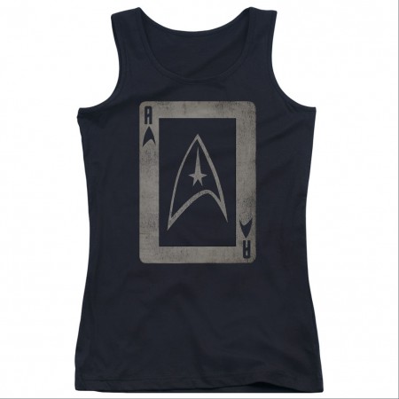 Star Trek TOS Ace Black Juniors Tank Top