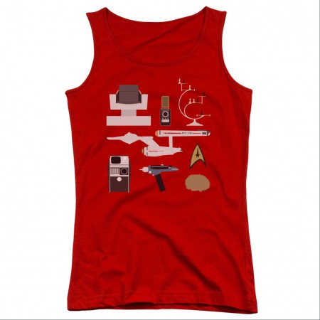 Star Trek TOS Gift Set Red Juniors Tank Top