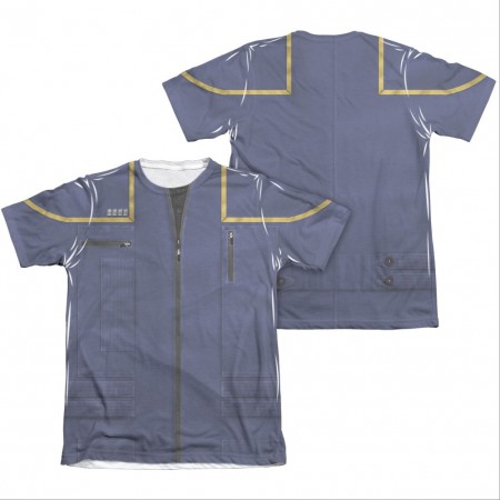 Star Trek Enterprise Command Two-Sided Costume Sublimation T-Shirt