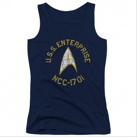 Star Trek Collegiate Blue Juniors Tank Top