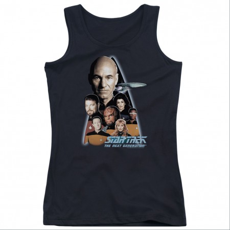 Star Trek The Next Generation Black Juniors Tank Top