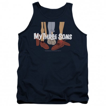 My Three Sons Shoes Logo Blue Tank Top